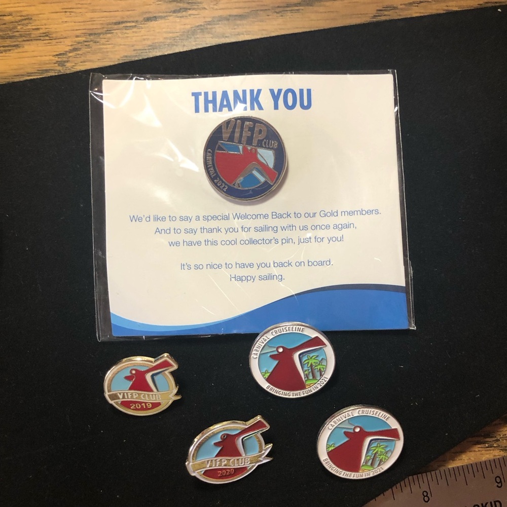Carnival Cruise Lines VIFP Club pin bundle